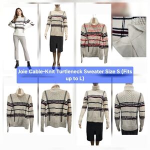 Joie Cable-Knit Turtleneck Sweater Size S